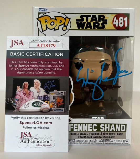 Pop Funko Star Wars Fennec Shand autographié par Ming Na Wen, certificat JSA