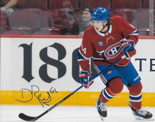 Signed David Reinbacher  Montreal Canadiens Autographed 8x10 Photo #3 Original