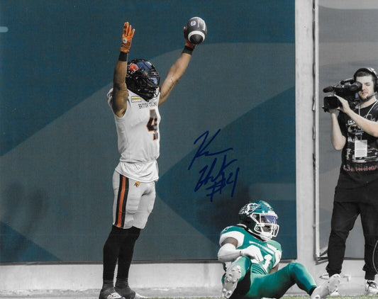 Photo autographiée 8x10 signée Keon Hatcher Sr. BC Lions #1 Original