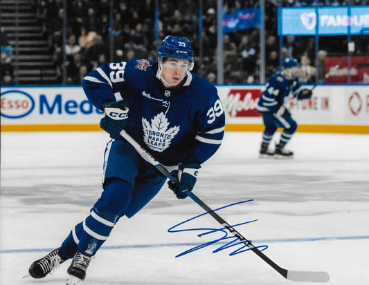 Photo autographiée 8x10 de Fraser Minten des Maple Leafs de Toronto n° 3 originale