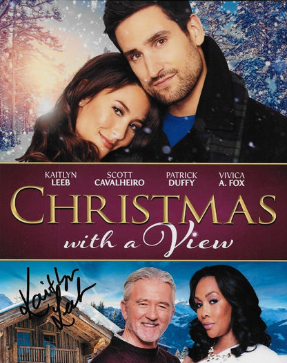 Signed Kaitlyn Leeb Actress Christmas with a View 8x10 Photo #4 Original