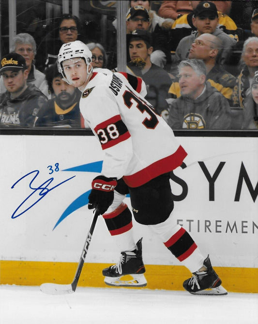 Photo originale 8x10 signée Zack Ostapchuk Sénateurs d'Ottawa Sens de Belleville #1