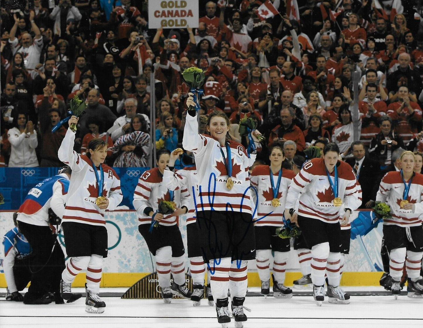 Signed Haley Wickenheiser Team Canada Womens Hockey 8x10 Photo #2 Original
