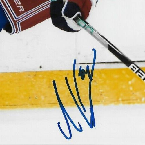 Signed Adam Edstrom New York Rangers Autographed 8x10 Photo #1 Original