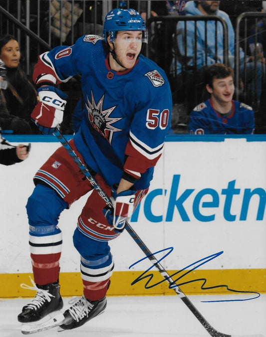 Signed Will Cuylle New York Rangers Autographed 8x10 Photo #1Original