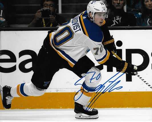 Signed Oskar Sundqvist St. Louis Blues Autographed 8x10 Photo #1 Original