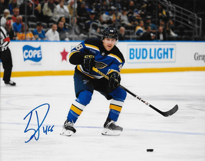 Signed Scott Perunovich St. Louis Blues Autographed 8x10 Photo #1 Original