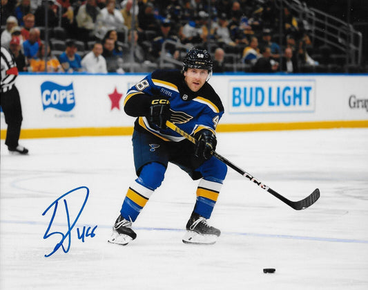Signed Scott Perunovich St. Louis Blues Autographed 8x10 Photo #1 Original