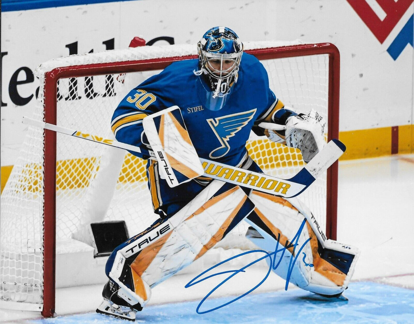 Photo autographiée 8x10 signée Joel Hofer des Blues de St. Louis #4
