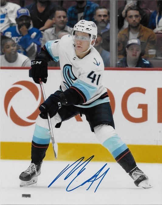 Signed Ryker Evans Seattle Kraken Autographed 8x10 Photo #3 Original