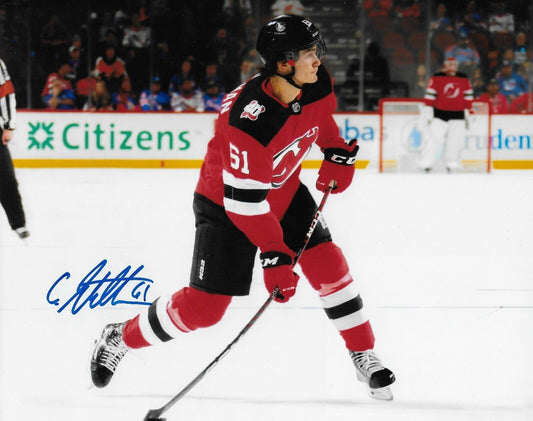 Signed Chase Stillman  New Jersey Devils Autographed 8x10 Photo #1 Original