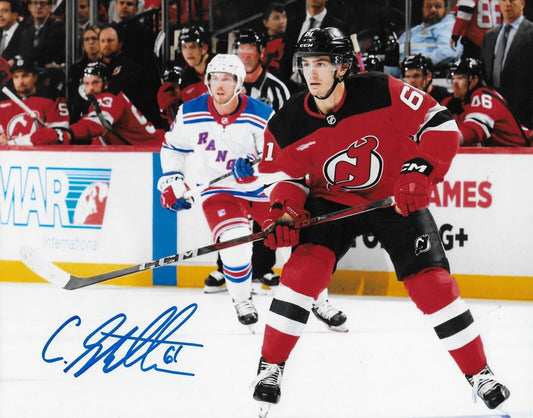 Signed Chase Stillman  New Jersey Devils Autographed 8x10 Photo #2 Original