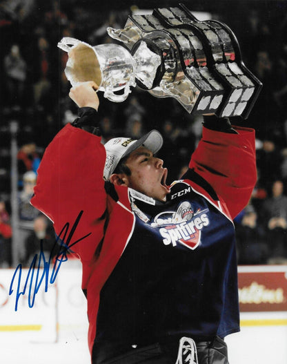 Signed Michael DiPietro Boston Bruins Windsor Spitfires 8x10 Photo #2 Original