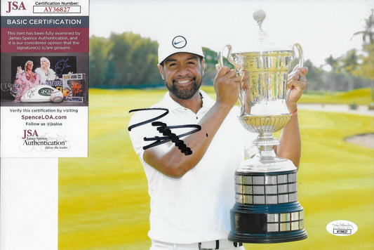 Signed Tony Finau PGA Golf Autographed 8x10 Photo #1 w JSA Authentication