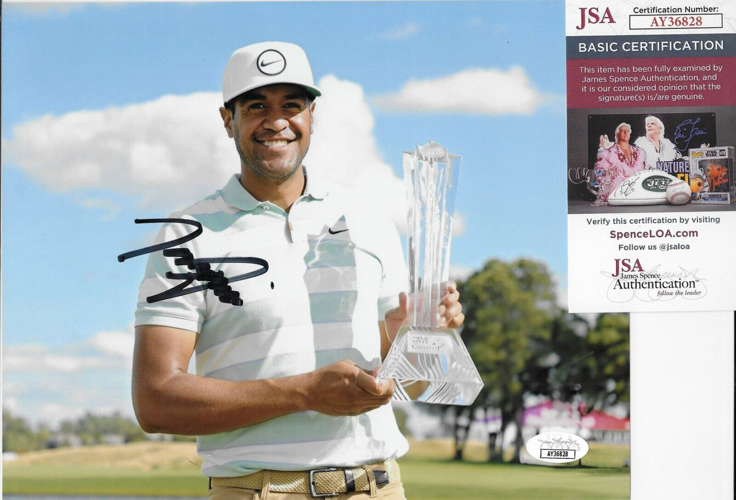 Signed Tony Finau PGA Golf Autographed 8x10 Photo #2 with JSA Authentication