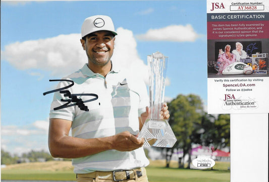 Signed Tony Finau PGA Golf Autographed 8x10 Photo #2 with JSA Authentication