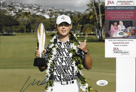 Signed Si Woo Kim PGA Golf Autographed 8x10 Photo #2 with JSA Authentication