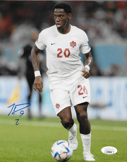 Signed Jonathan David FC Team Canada Soccer 8x10 Photo #2 w JSA Authentication