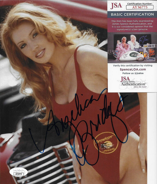 Signed Angelica Bridges Baywatch 8x10 Photo #1 JSA Authentication SMALL SMUDGE
