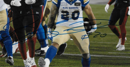 Signed Brady Oliveira Winnipeg Blue Bombers Autographed 8x10 Photo #1 Original