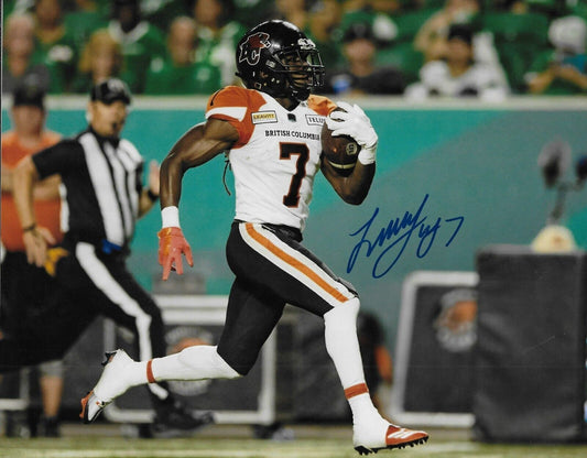 Signed Lucky Whitehead British Columbia Lions Autographed 8x10 Photo #2 Original