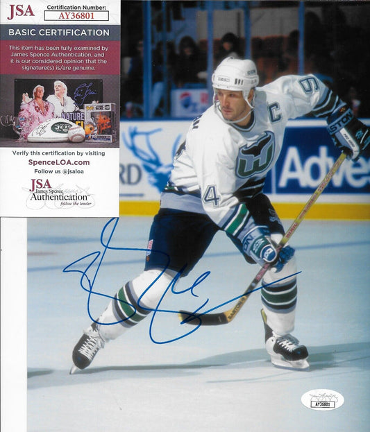 Signed Brendan Shanahan Hartford Whalers 8x10 Photo #4 with JSA Authentication