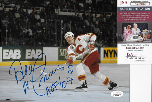 Signed Al MacInnis Calgary Flames H of F 8x10 Photo #4 with JSA Authentication