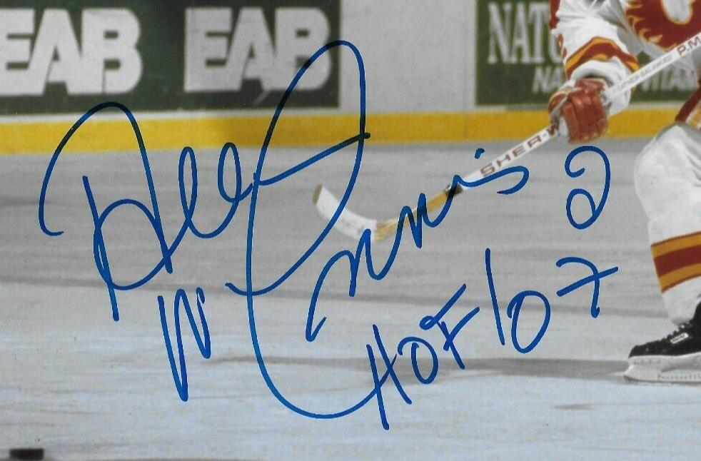 Signed Al MacInnis Calgary Flames H of F 8x10 Photo #4 with JSA Authentication