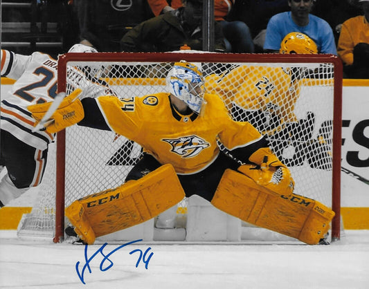 Signed Juuse Saros Nashville Predators Autographed 8x10 Photo #1 Original