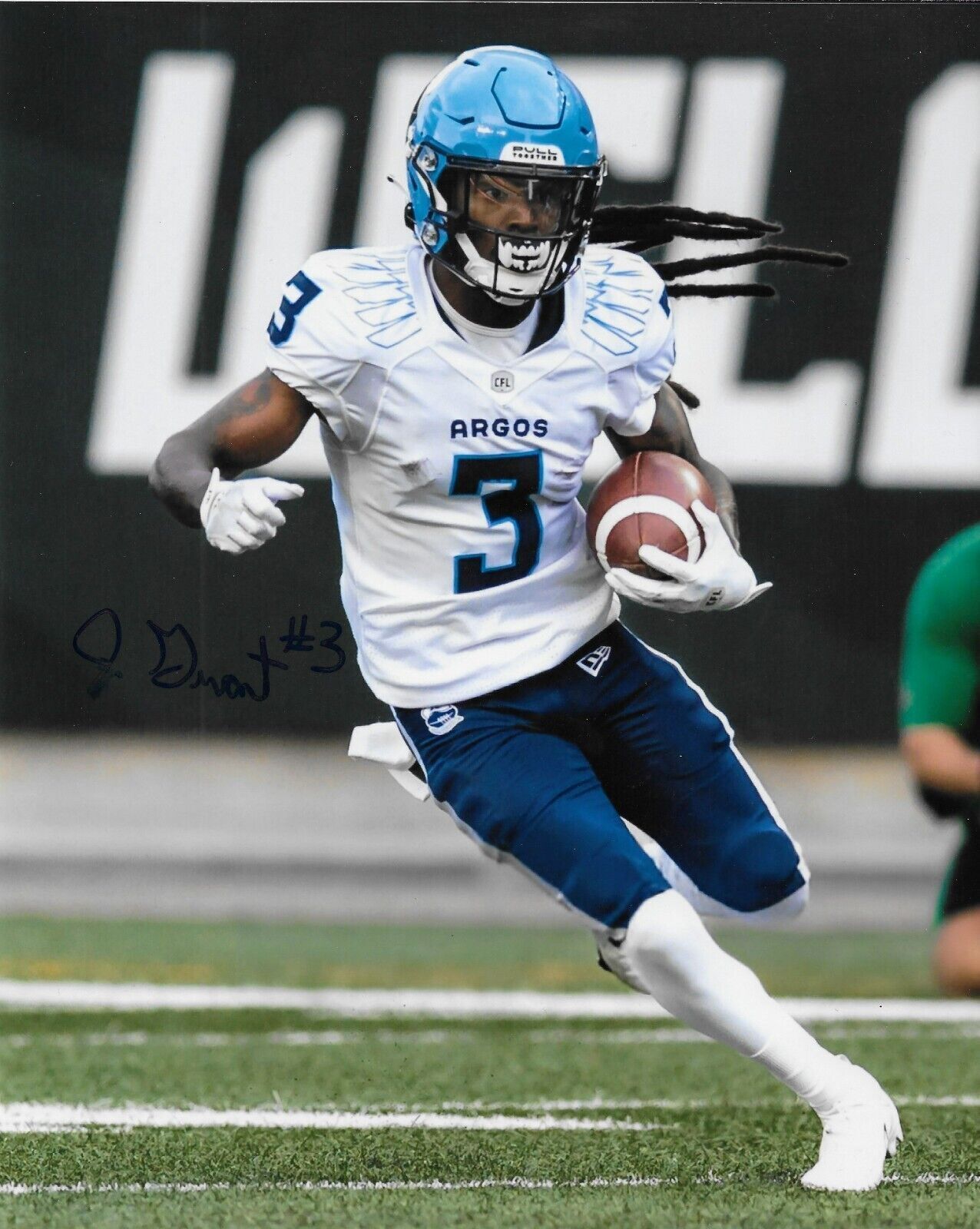 Signed Janarion Grant Toronto Argonauts Autographed 8x10 Photo #2 Original