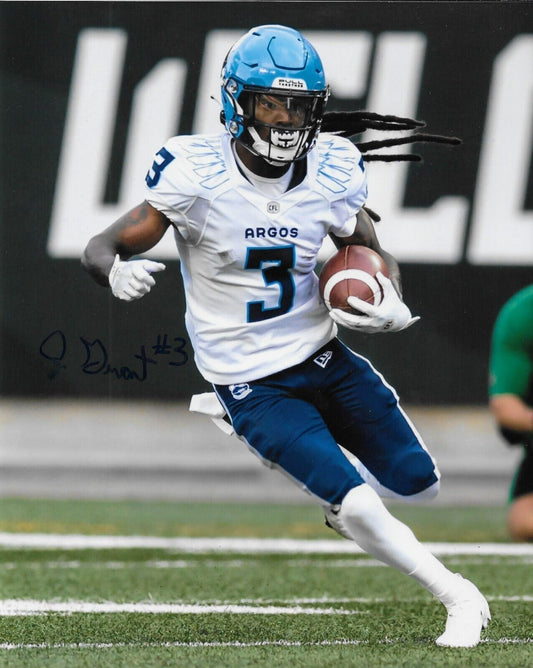 Signed Janarion Grant Toronto Argonauts Autographed 8x10 Photo #2 Original