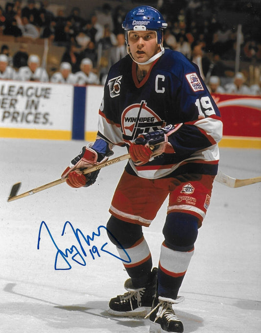 Signed Troy Murray Winnipeg Jets Autographed 8x10 Photo #2 Original