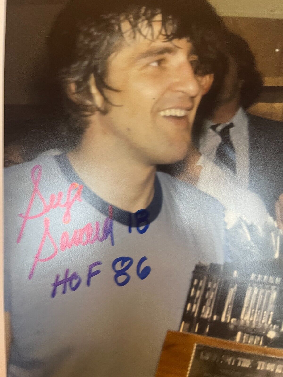 Photo 11x14 signée par Serge Savard, Guy Lapointe et Larry Robinson des Canadiens avec JSA 1a