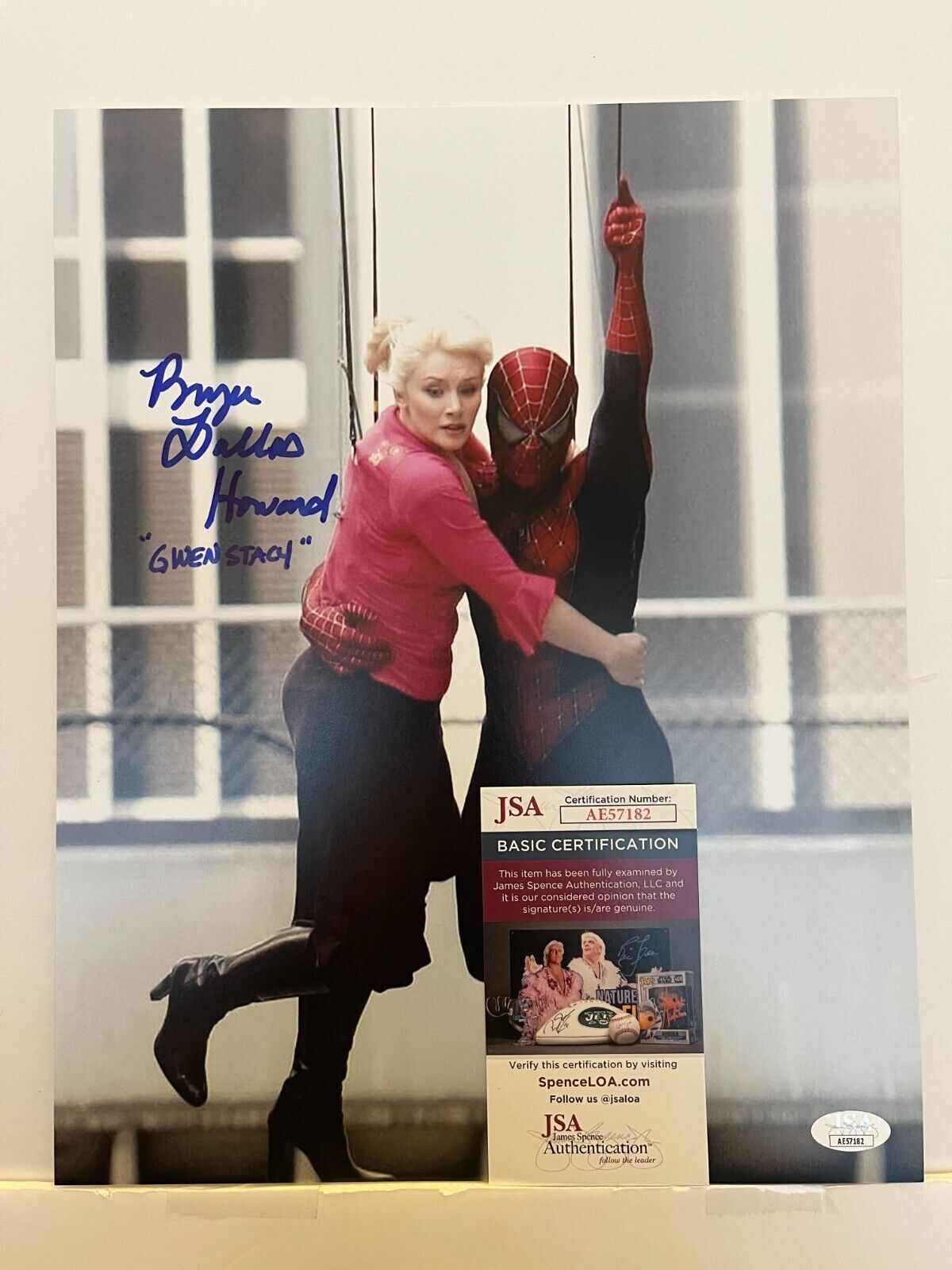 Signed Bryce Dallas Howard Actress Spiderman 11x14 Photo  JSA