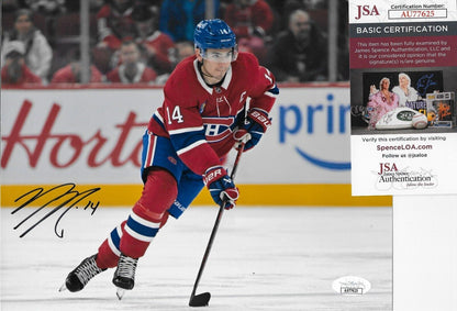 Photo 8x10 signée par Nick Suzuki des Canadiens de Montréal #6 Authentification originale JSA