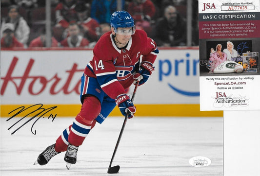 Signed Montreal Canadiens Nick Suzuki 8x10 Photo #6 Original JSA Authentication