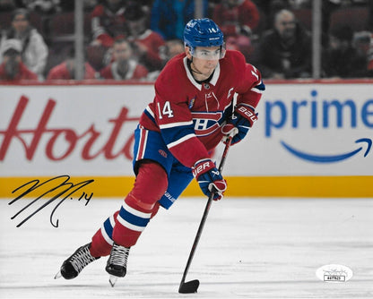 Photo 8x10 signée par Nick Suzuki des Canadiens de Montréal #6 Authentification originale JSA