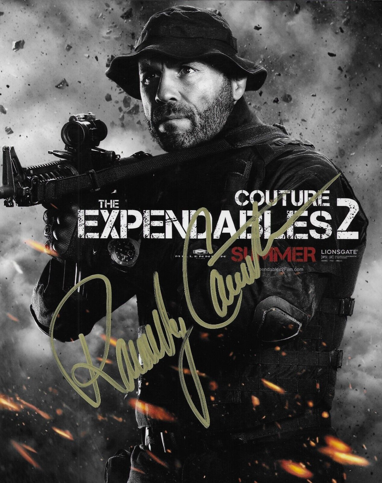 Signed Randy Couture The Expendables Autographed 8x10 Photo #3 Original