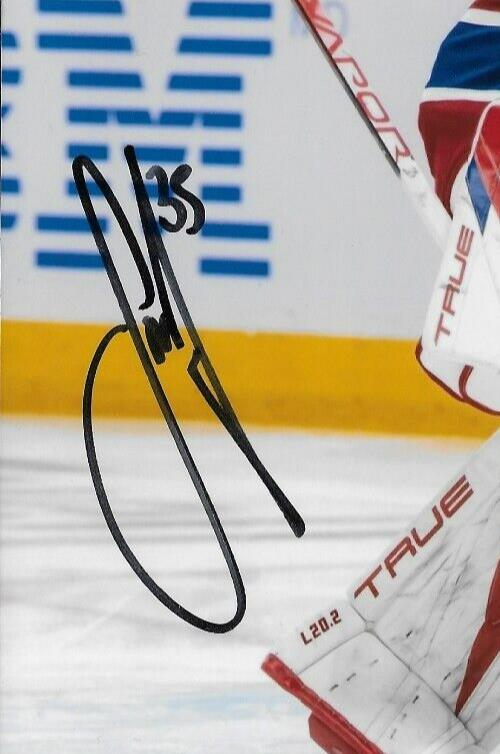 Signed Montreal Canadiens Sam Montembeault Autographed 8x10 Photo #4 Original