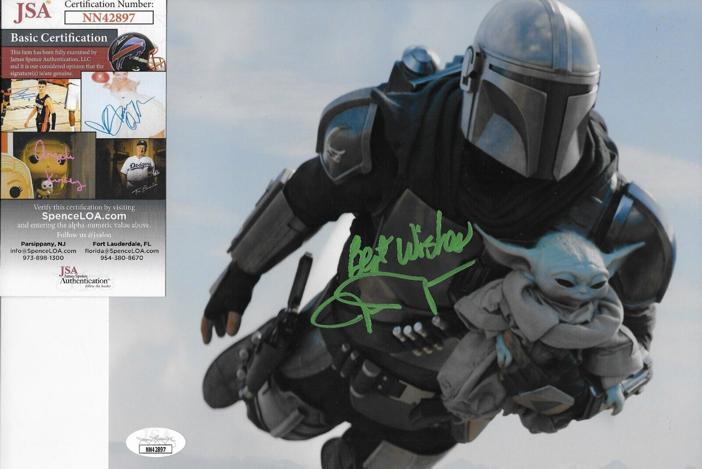 Photo 8x10 de Baby Yoda Star Wars signée John Rosengrant #1 avec authentification JSA 