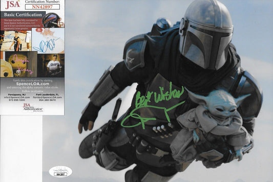 Signed John Rosengrant Star Wars Baby Yoda 8x10 photo #1 with JSA Authentication