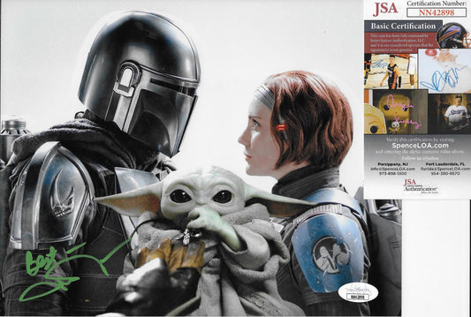 Photo 8x10 de Baby Yoda Star Wars n°2 signée par John Rosengrant avec authentification JSA