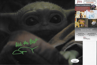 Signed John Rosengrant Star Wars Baby Yoda 8x10 photo #3 with JSA Authentication
