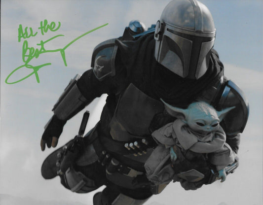 Photo autographiée de Baby Yoda de Star Wars signée John Rosengrant 8x10 #8 Original 