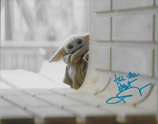 Signed John Rosengrant Star Wars Baby Yoda Autographed 8x10 photo #9 Original