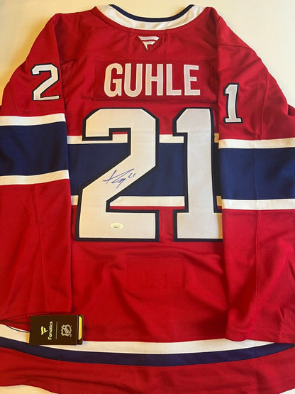 Signed Authentic Fanatics Montreal Canadiens Kaiden Guhle Jersey with JSA
