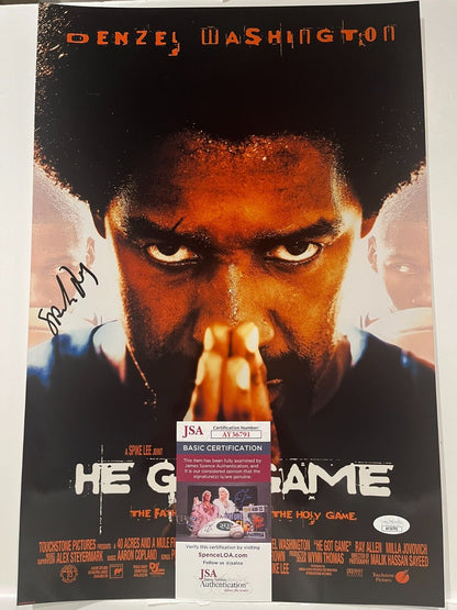 Signed He Got Game 12x18 Photo Director Spike Lee  Actor JSA