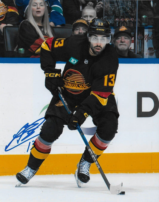 Signed Arshdeep Bains Vancouver Canucks Autographed 8x10 Photo #2 Original