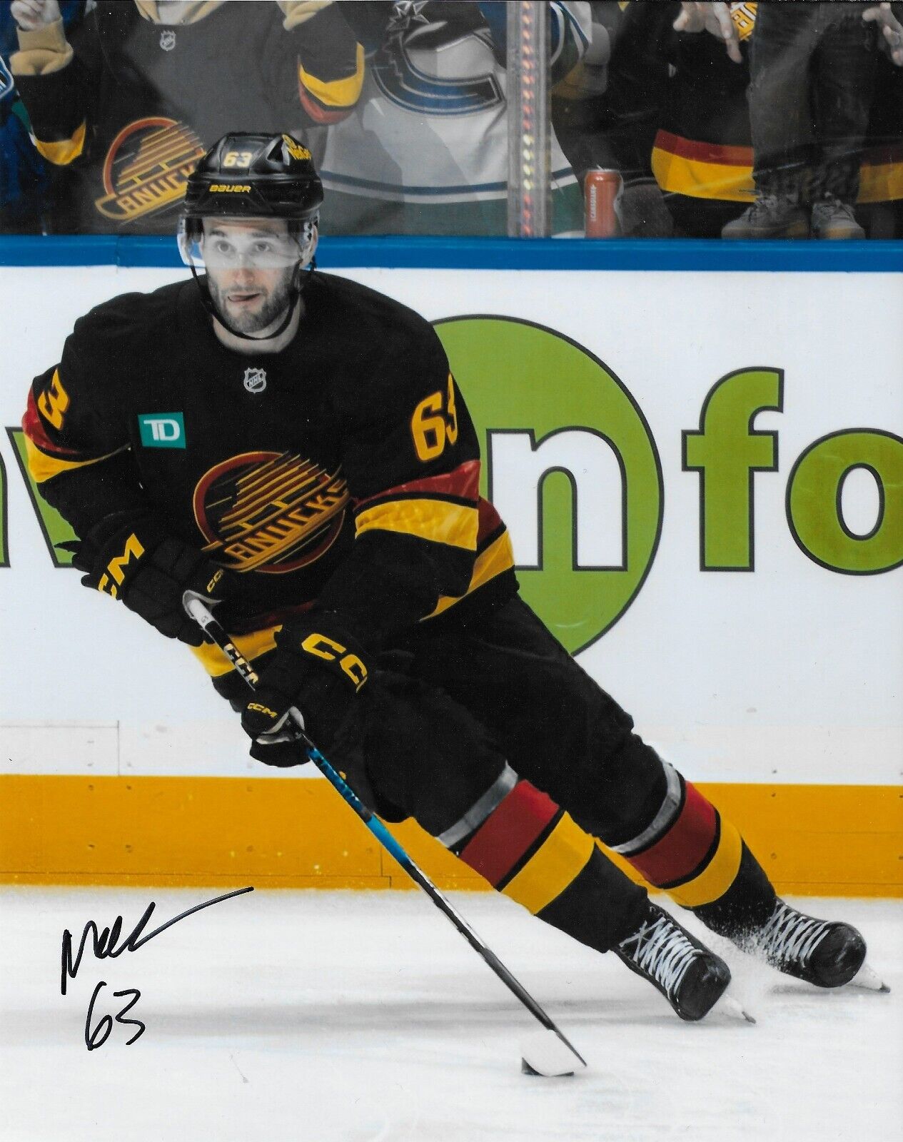 Signed Max Sasson Vancouver Canucks Autographed 8x10 Photo #2 Original