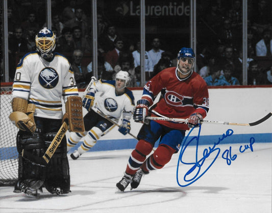 Signed Sergio Momesso Montreal Canadiens w 86 Cup 8x10 Photo #1 Private Signing